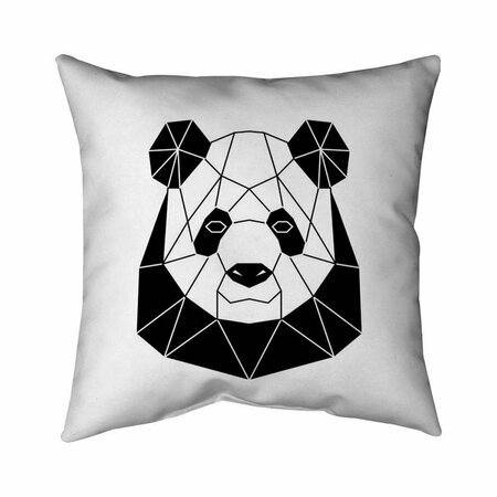 BEGIN HOME DECOR 26 x 26 in. Geometric Panda-Double Sided Print Indoor Pillow 5541-2626-AN497